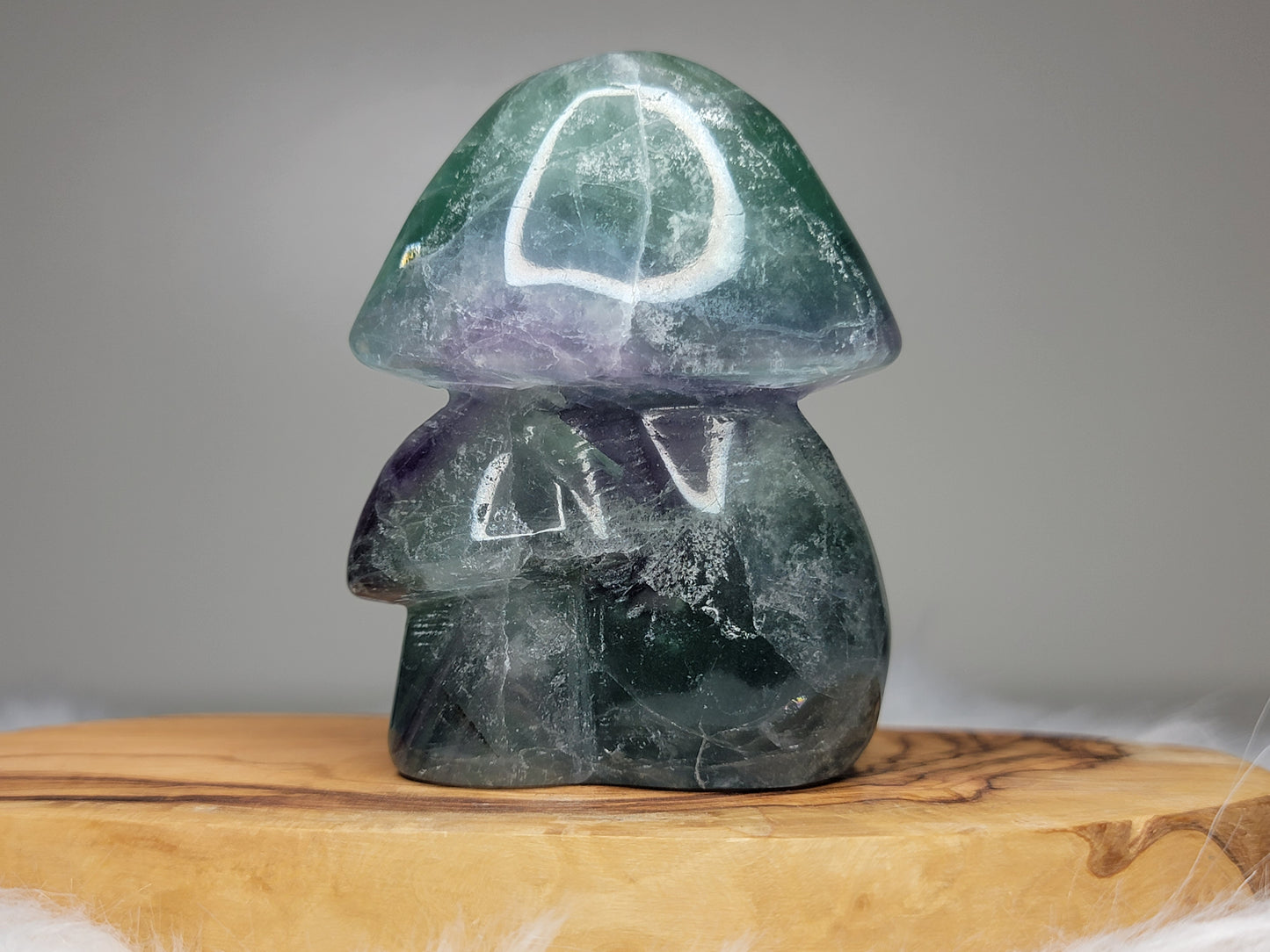 Fluorite Mushroom Carving (BL17)