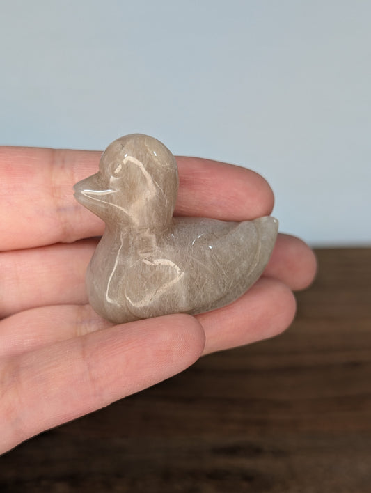 Moonstone Duck Carving (BD94)