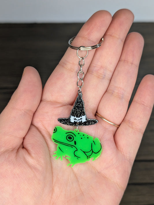 Witchy Frog Keychain