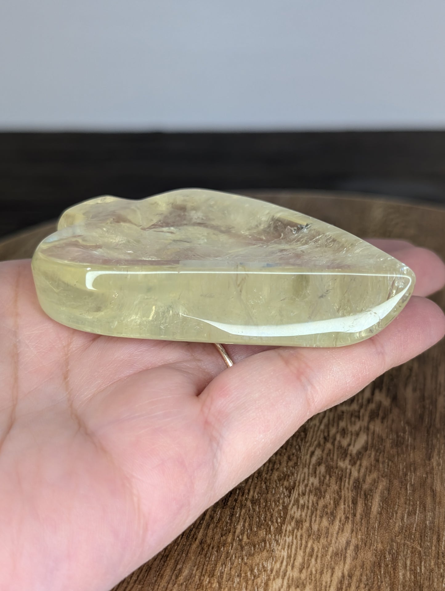 Lemon Quartz Leaf Trinket Dish (BT39)