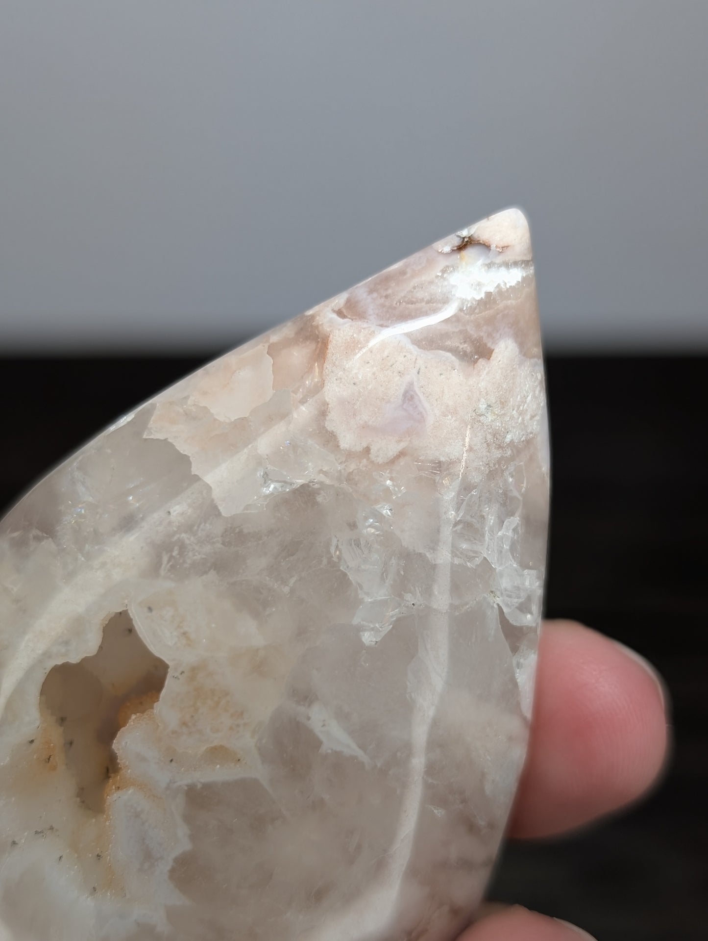 Druzy Flower Agate Flame Point