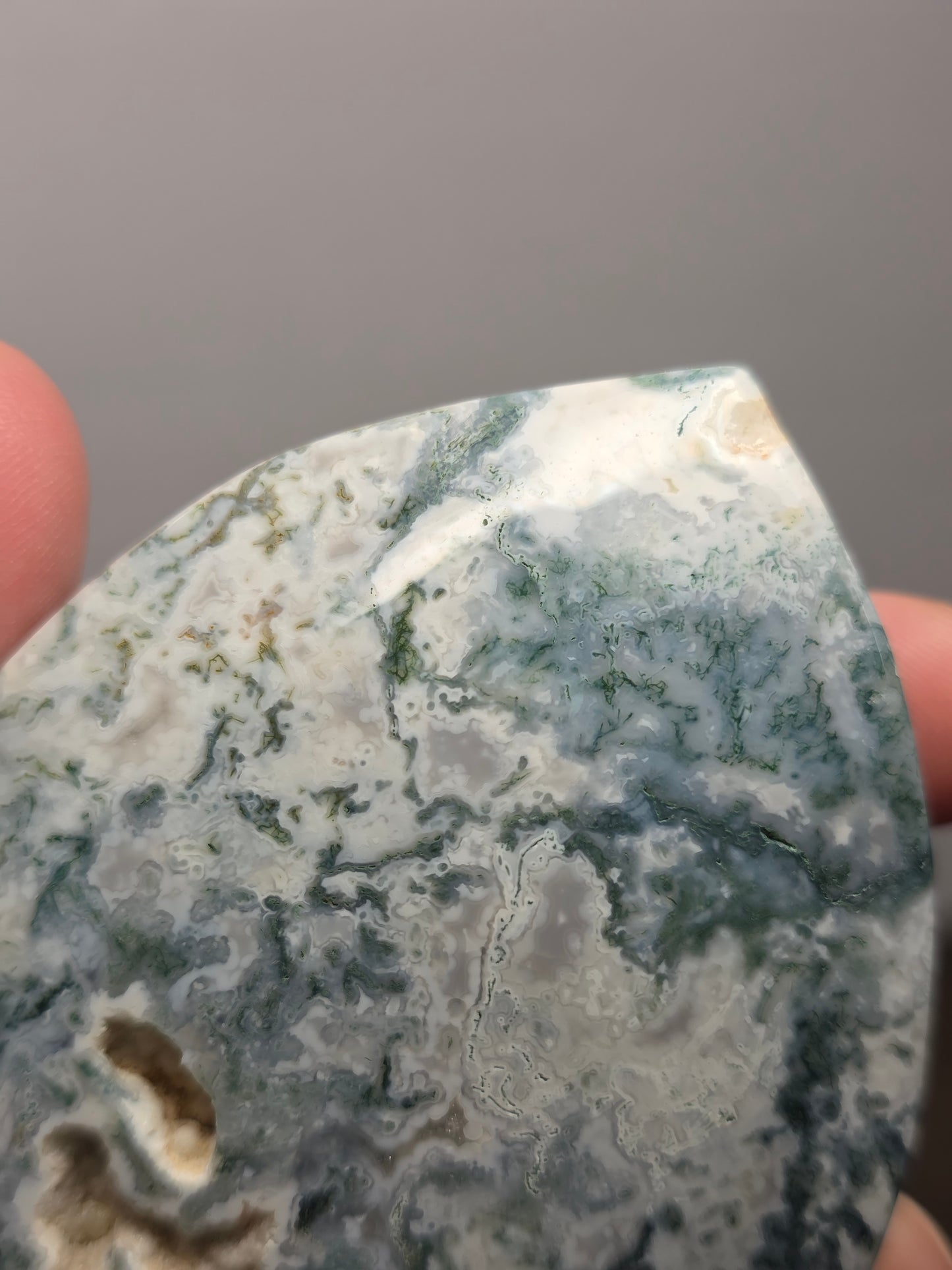 Moss Agate Teardrop/Flame Point