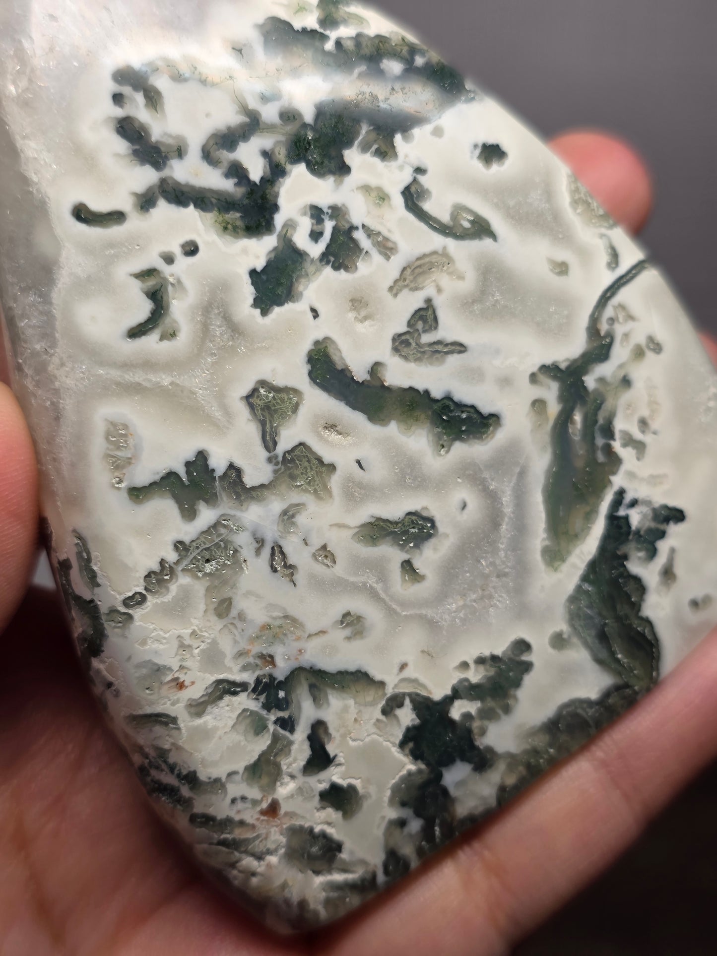 Moss Agate Teardrop/Flame Point