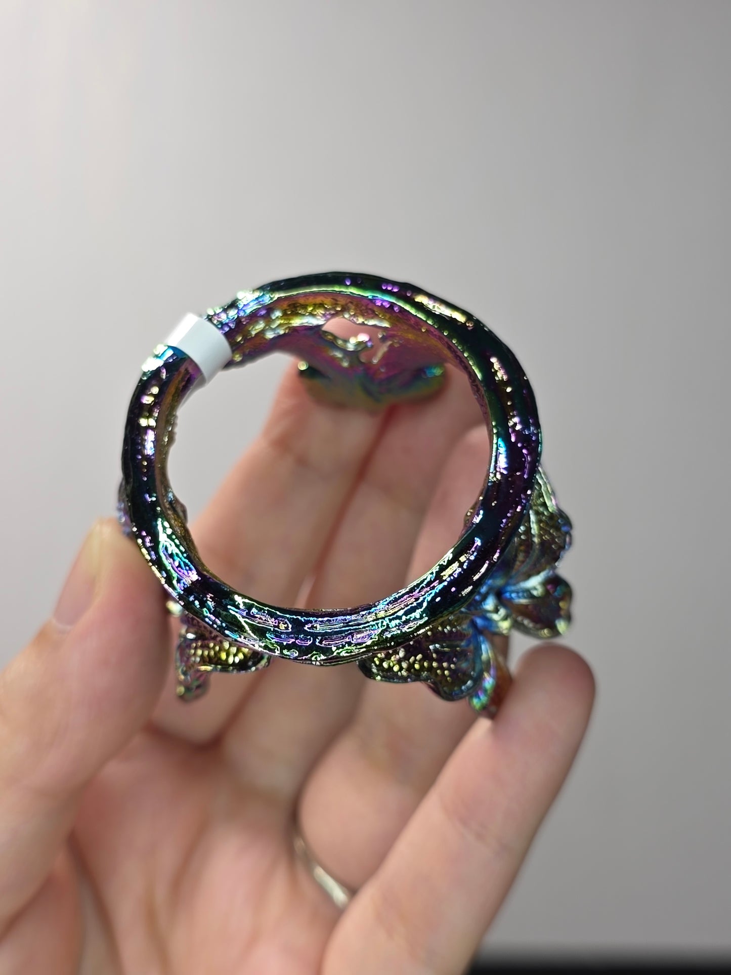 Rainbow Metal Butterfly Sphere Stand