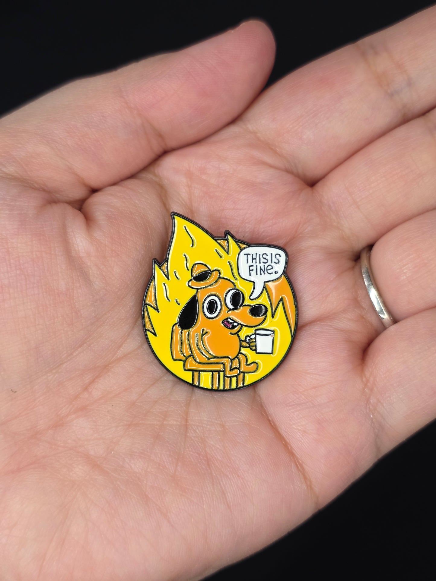 This Is Fine Enamel Pin