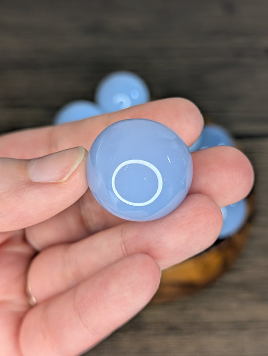 25mm Blue Chalcedony Sphere