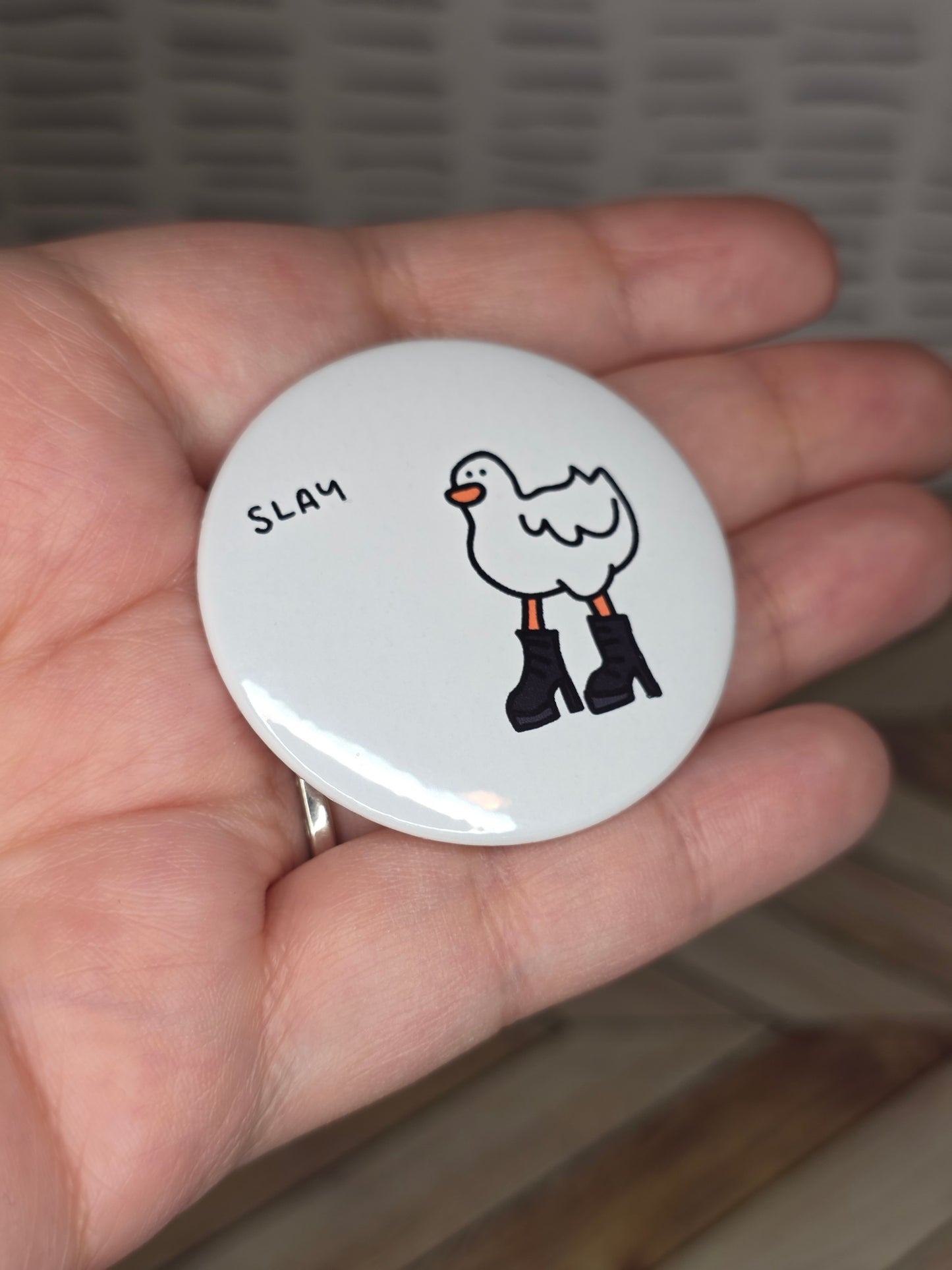 Slaygull Pin Back Button