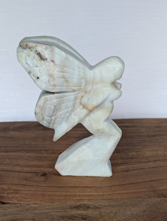 Caribbean Calcite (Madonna) Fairy Carving (AE93)
