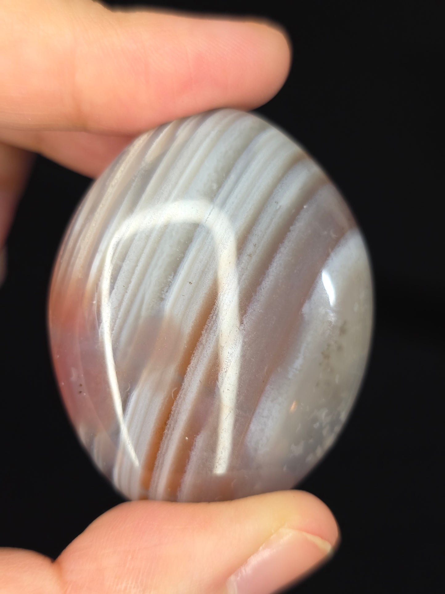 Dendritic Pink Agate Palm Stone