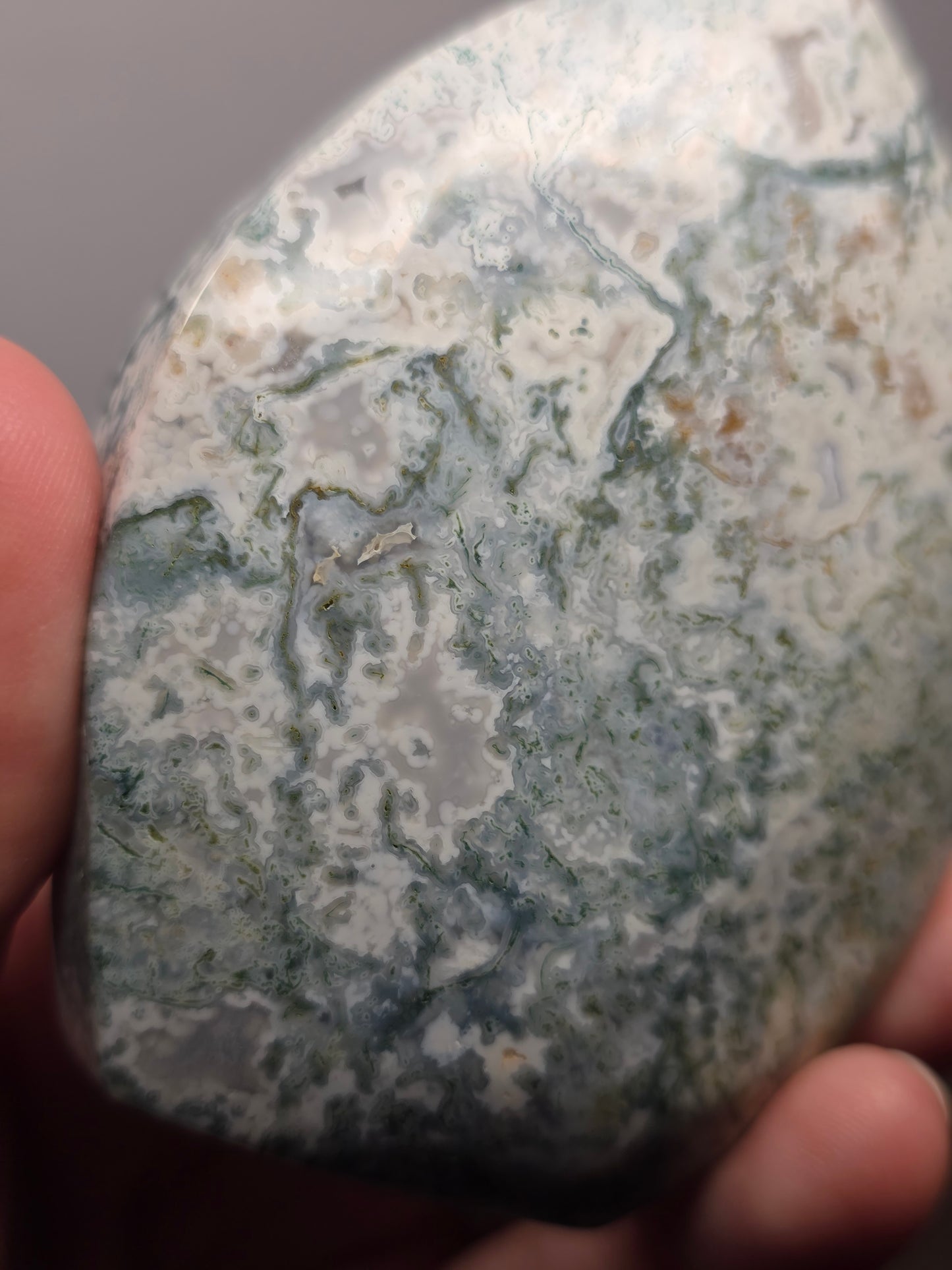 Moss Agate Teardrop/Flame Point