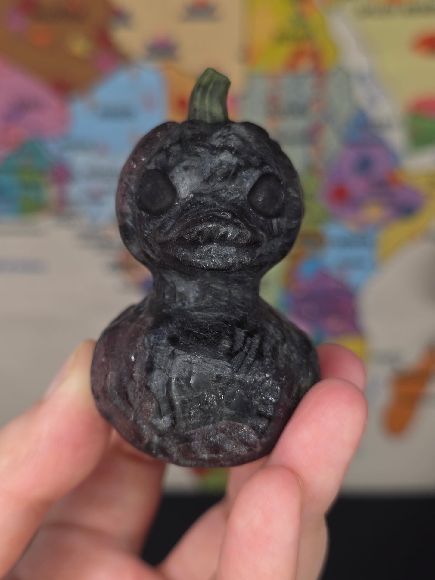 Garnet x Arfvedsonite Zombie Pumpkin Duck Carving