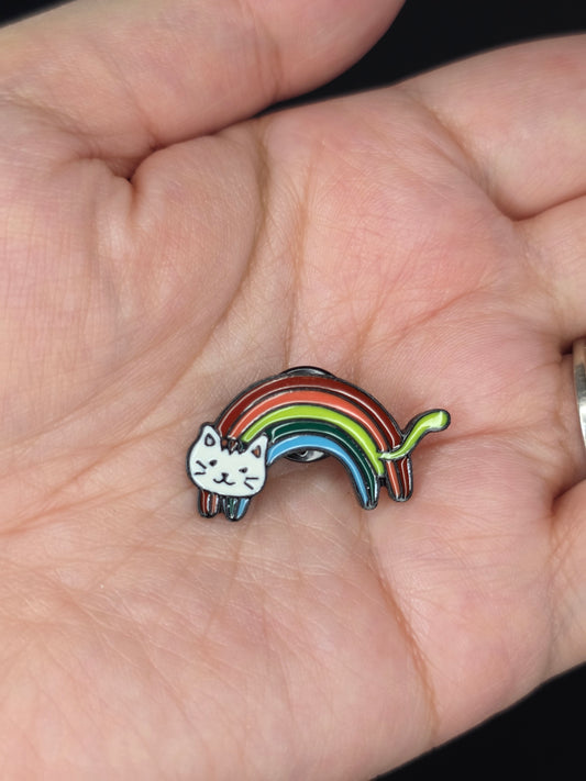 Rainbow Cat Enamel Pin