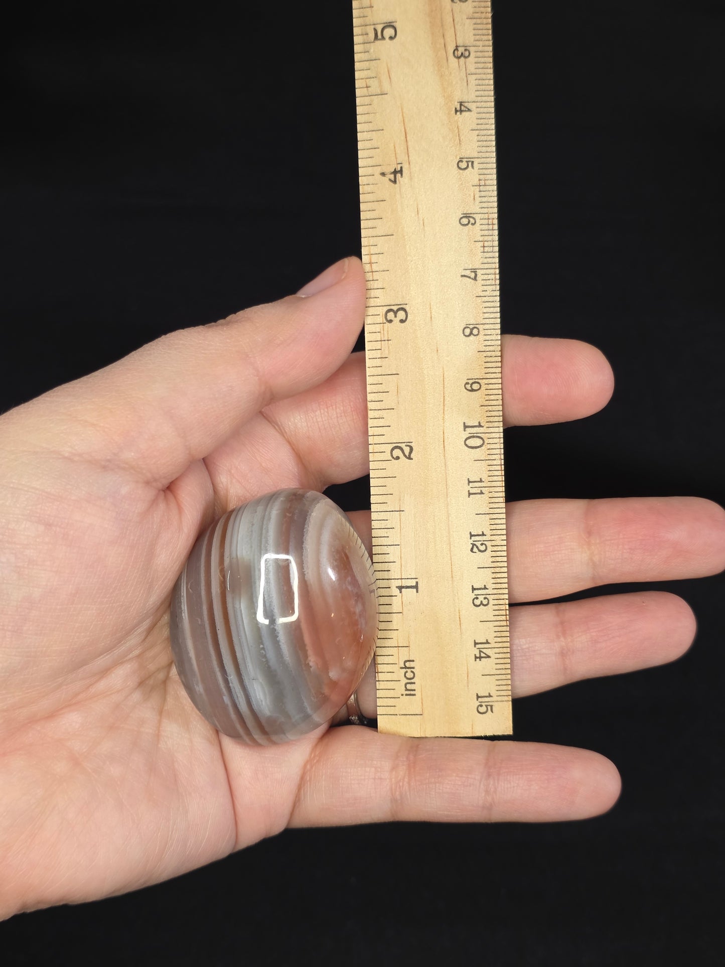 Dendritic Pink Agate Palm Stone