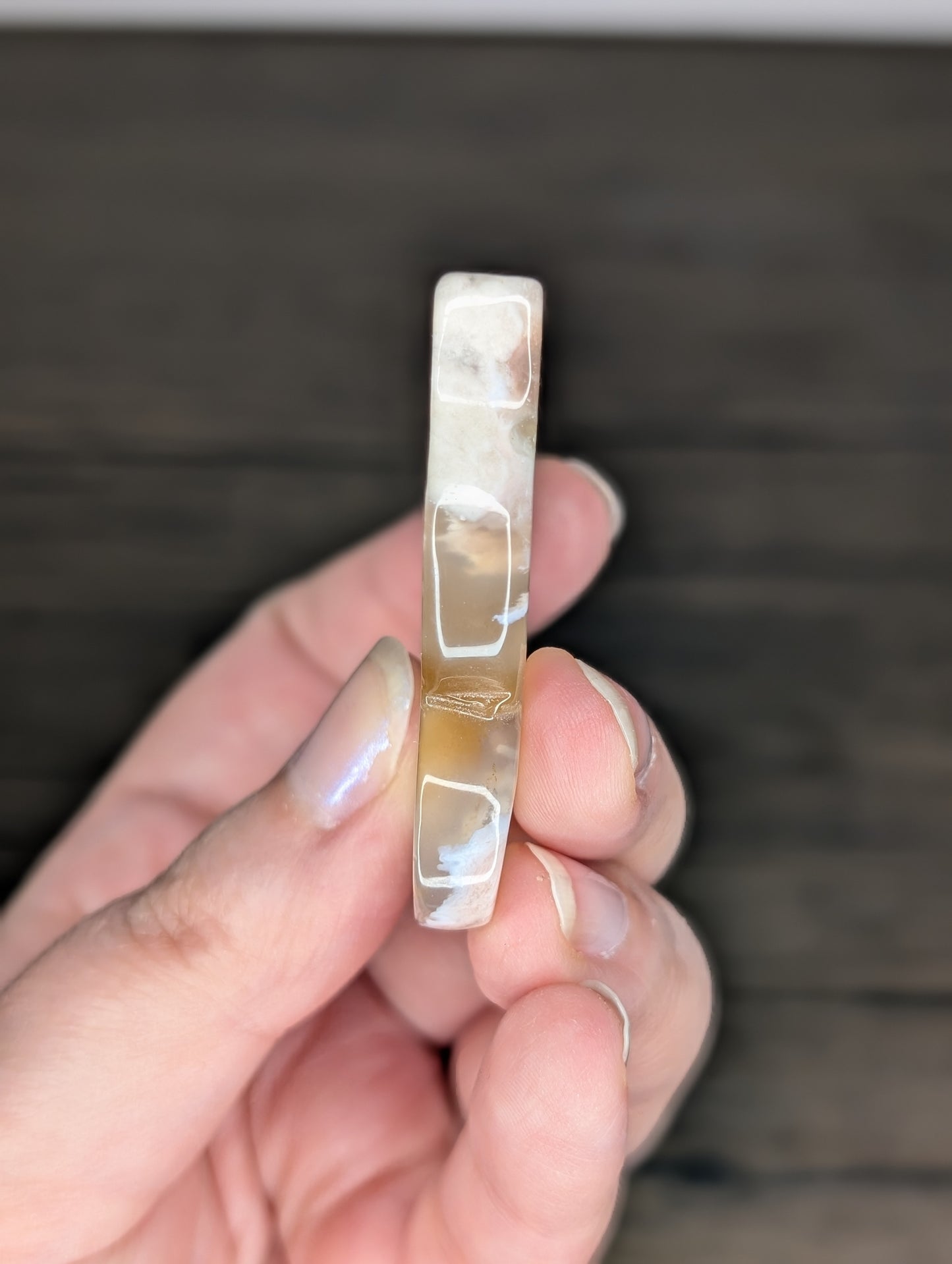 Flower Agate Butterfly Carving