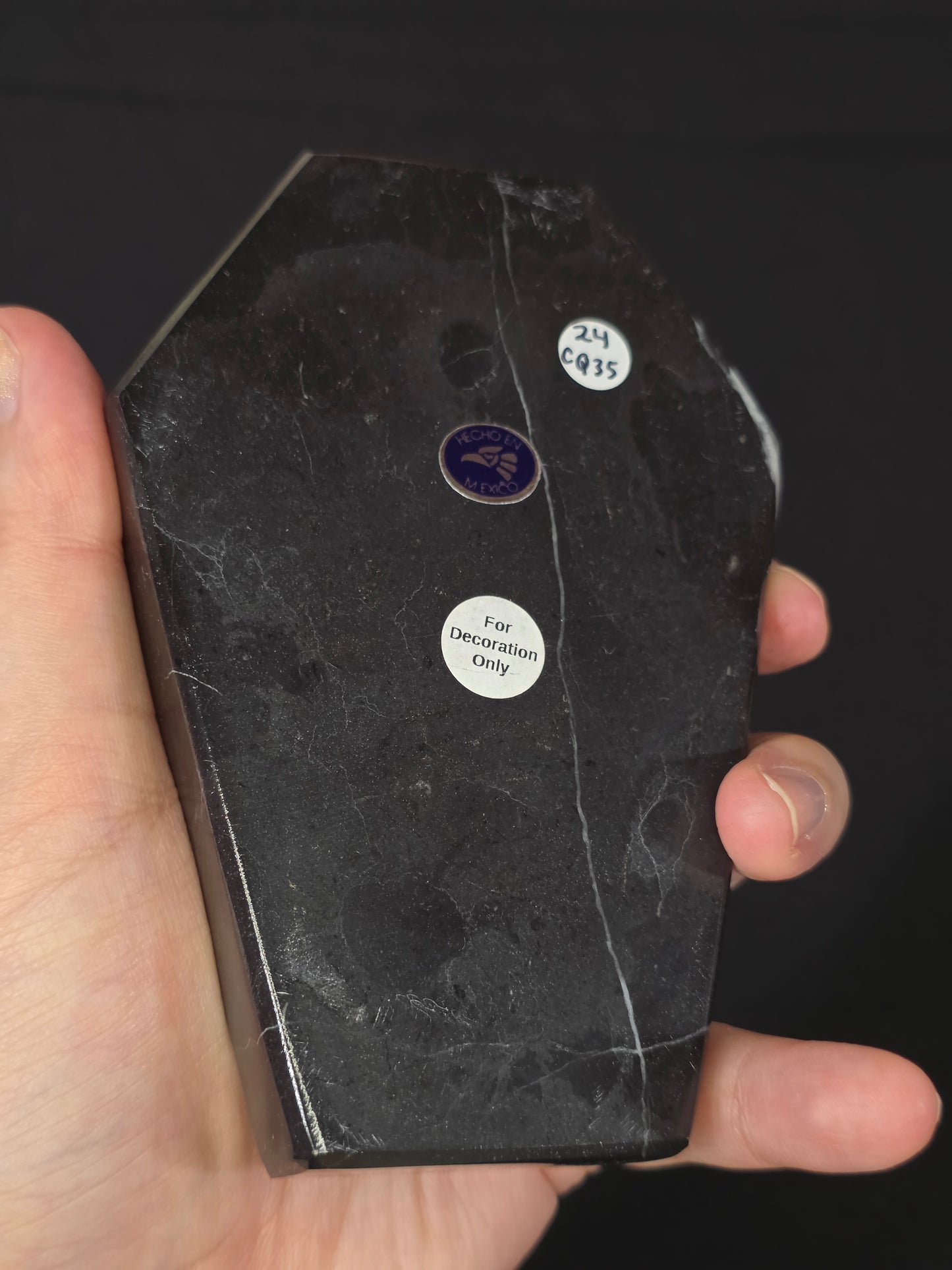 Black Marble Coffin Bowl