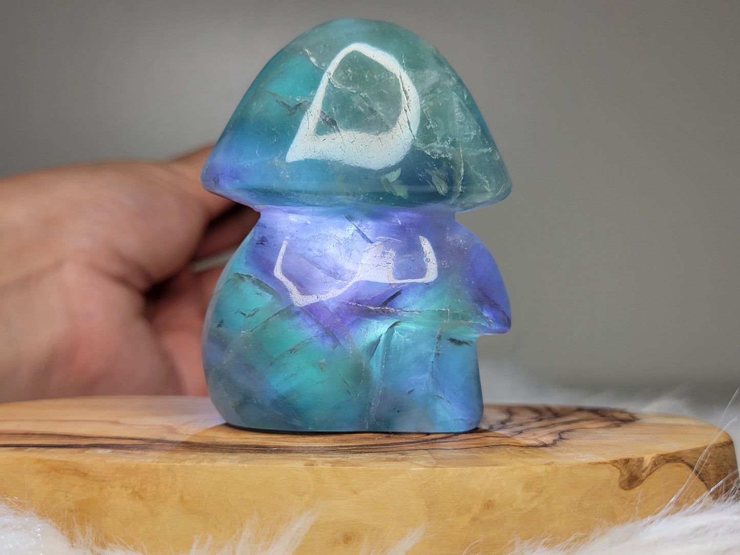 Fluorite Mushroom Carving (BL17)