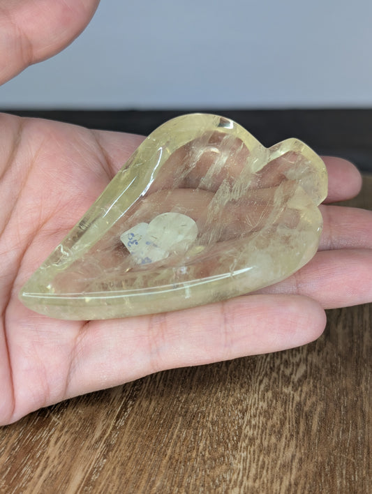 Lemon Quartz Leaf Trinket Dish (BT39)