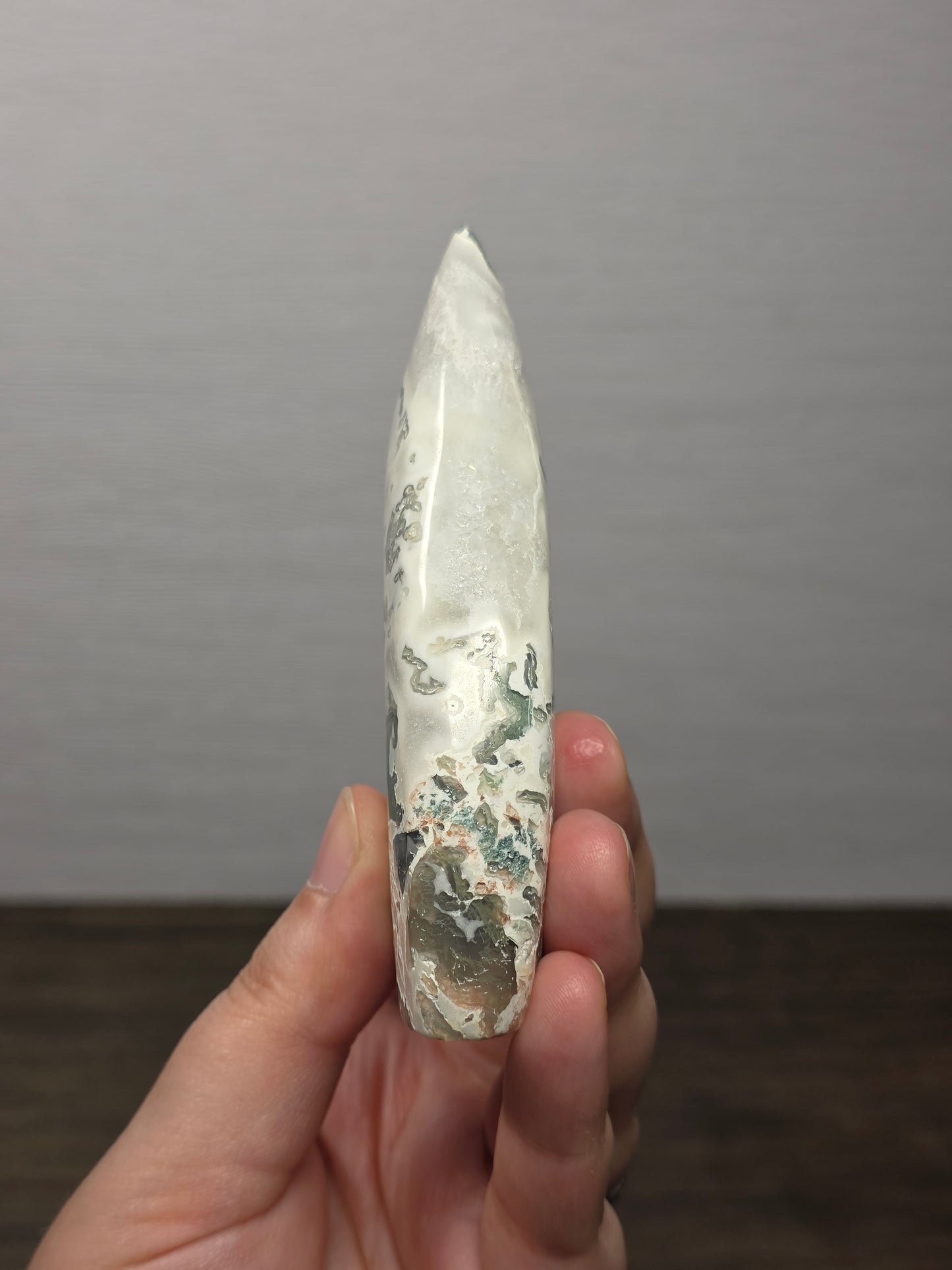 Moss Agate Teardrop/Flame Point