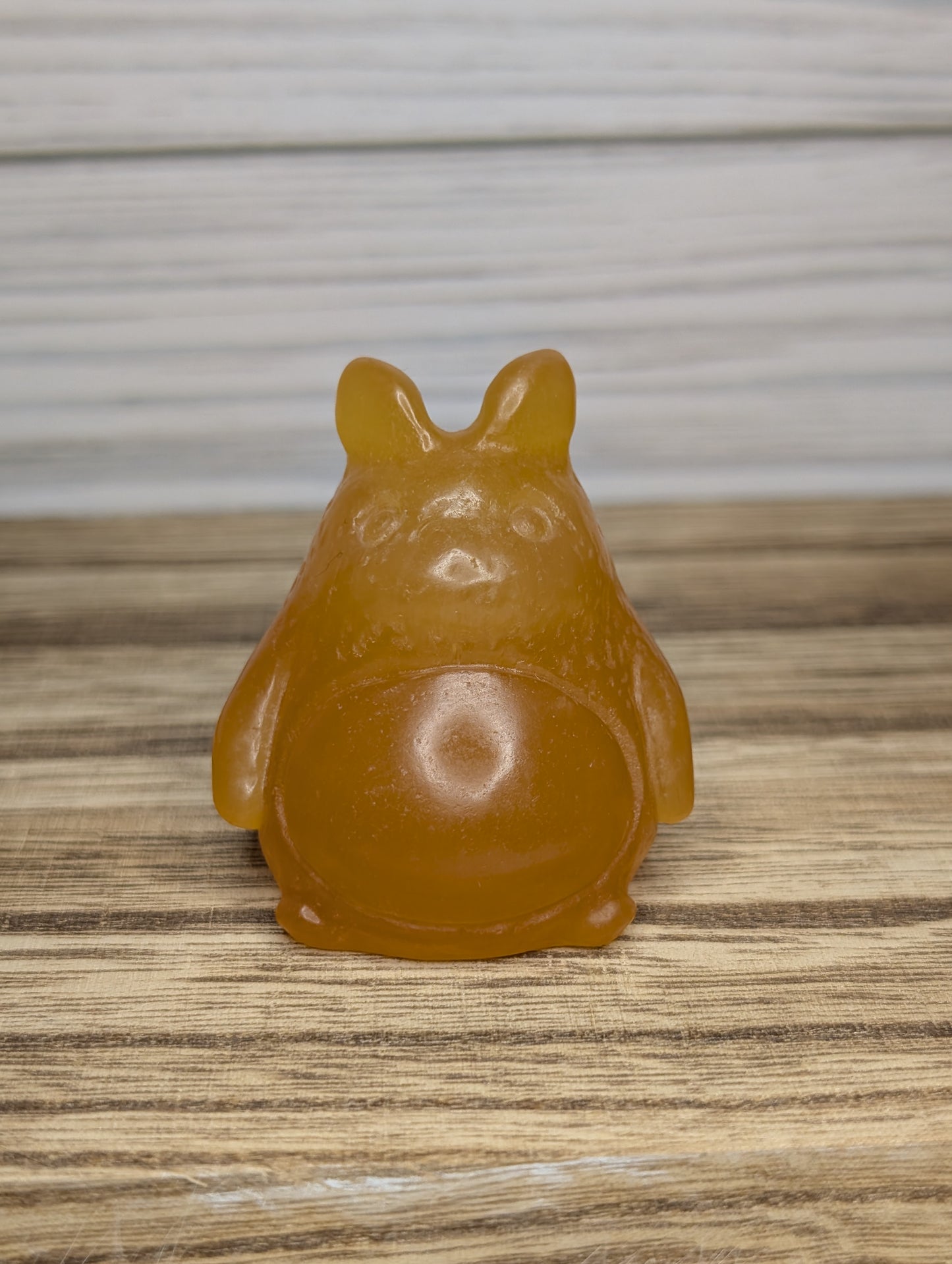 Orange Calcite Totoro Carving