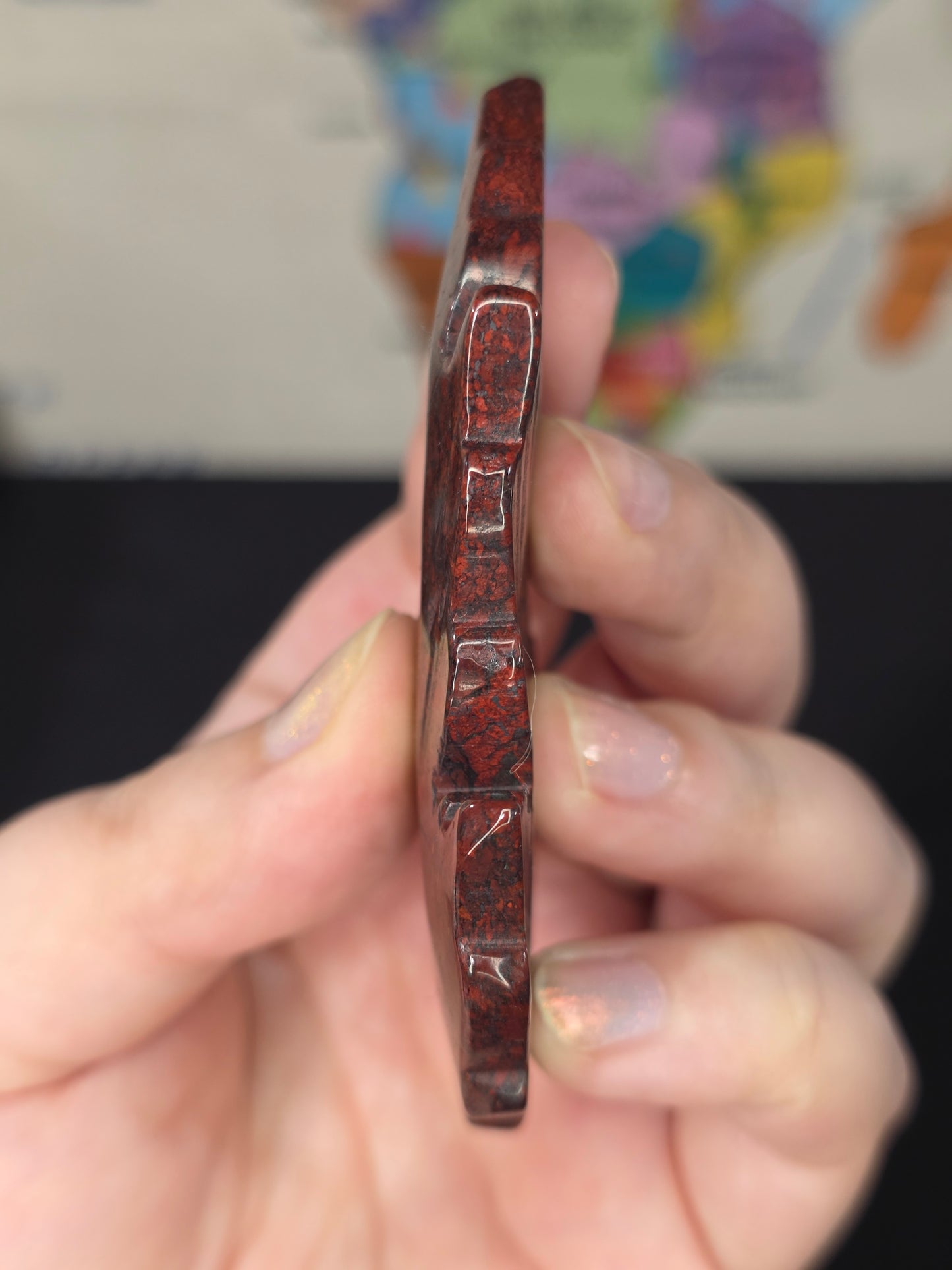 Brecciated Jasper Leaf Carving