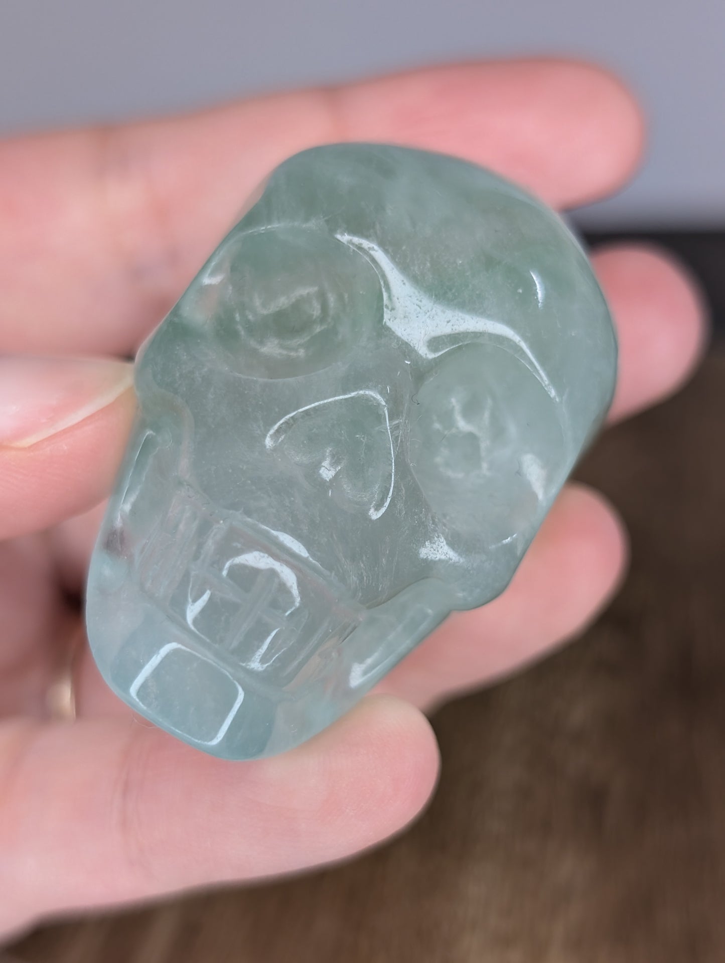 Green Fluorite Skull Carving (AS78)