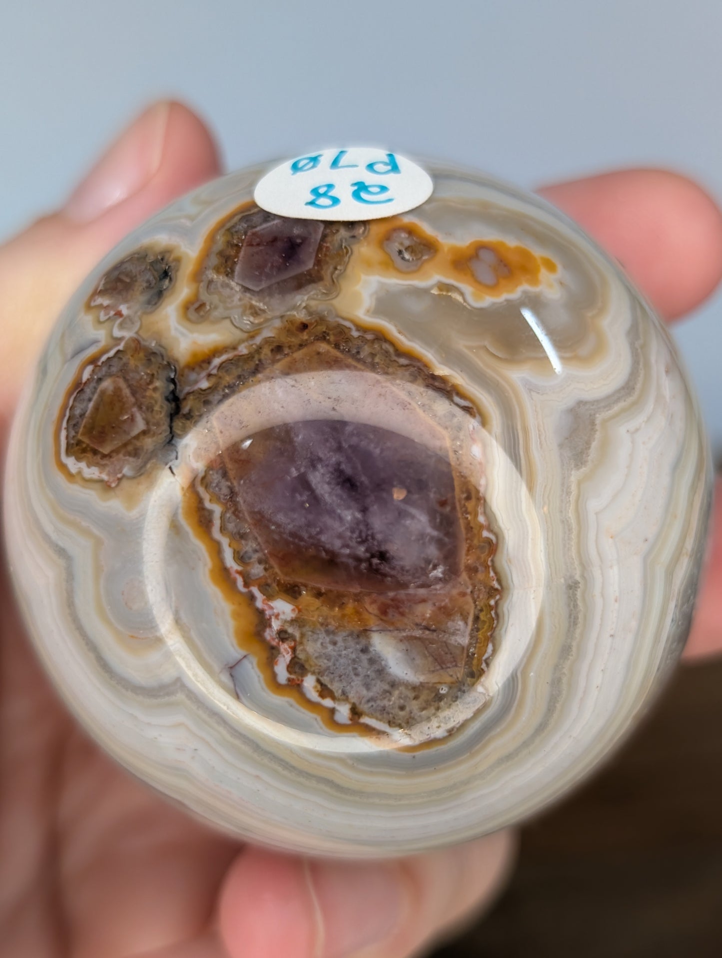 Amethyst x Crazy Lace Agate Sphere (P70)