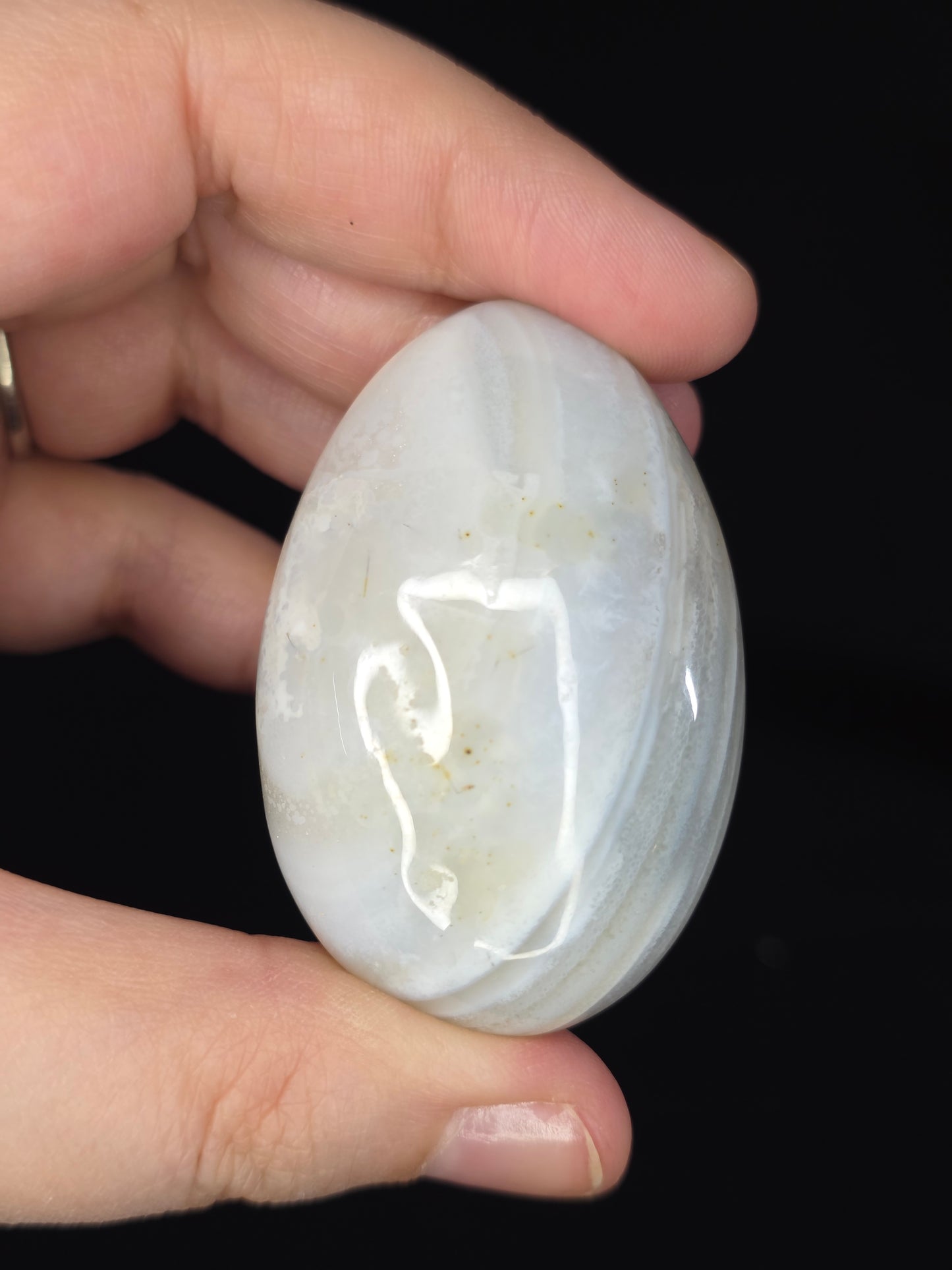 Banded Agate Palm Stone