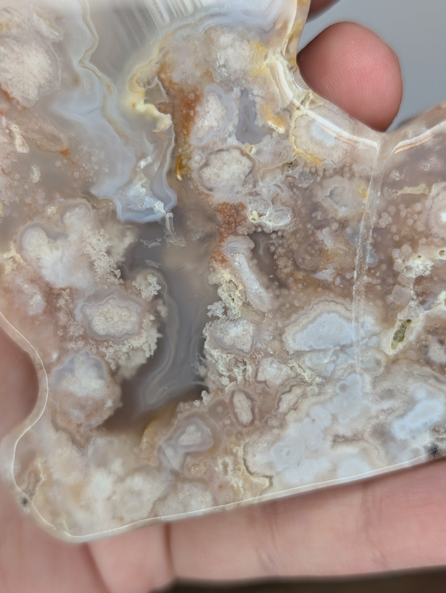 Flower Agate Cat Silhouette Carving (V73)