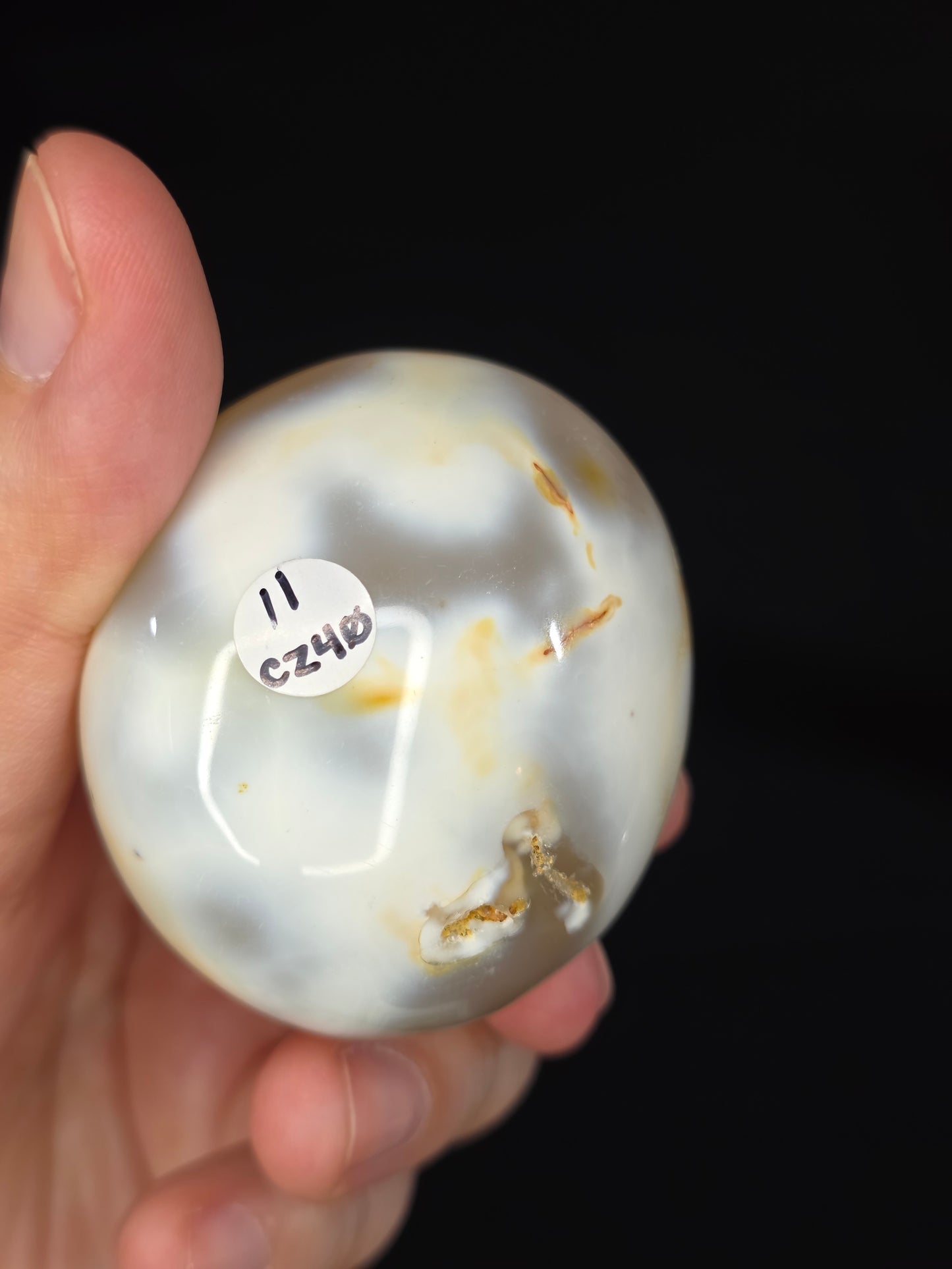 Orca Carnelian Palm Stone