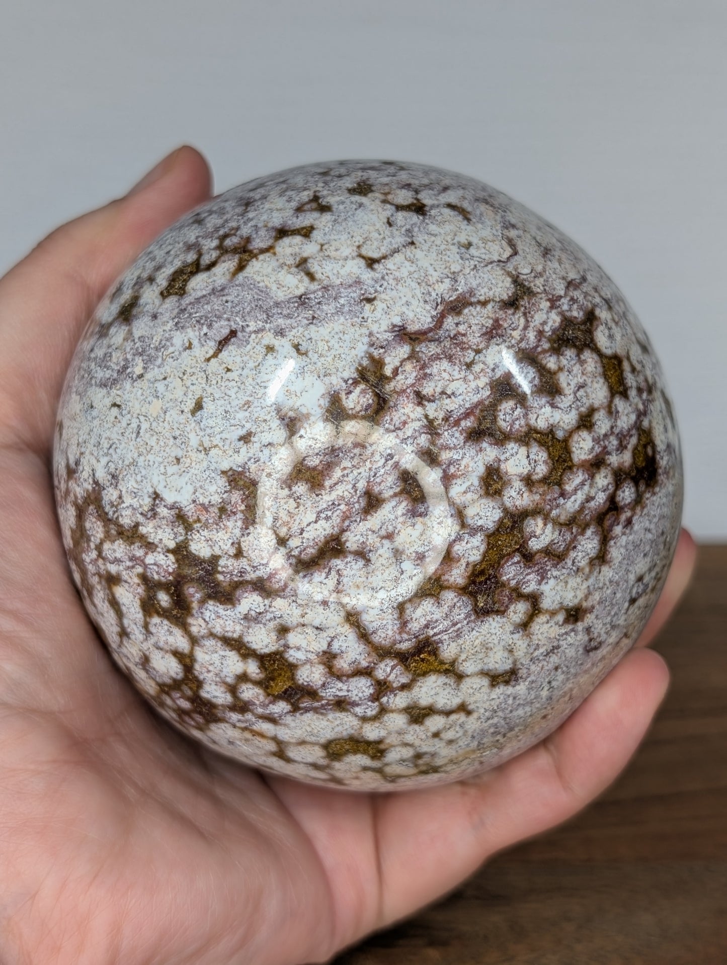 Orbicular Sea Jasper Sphere (BQ21)