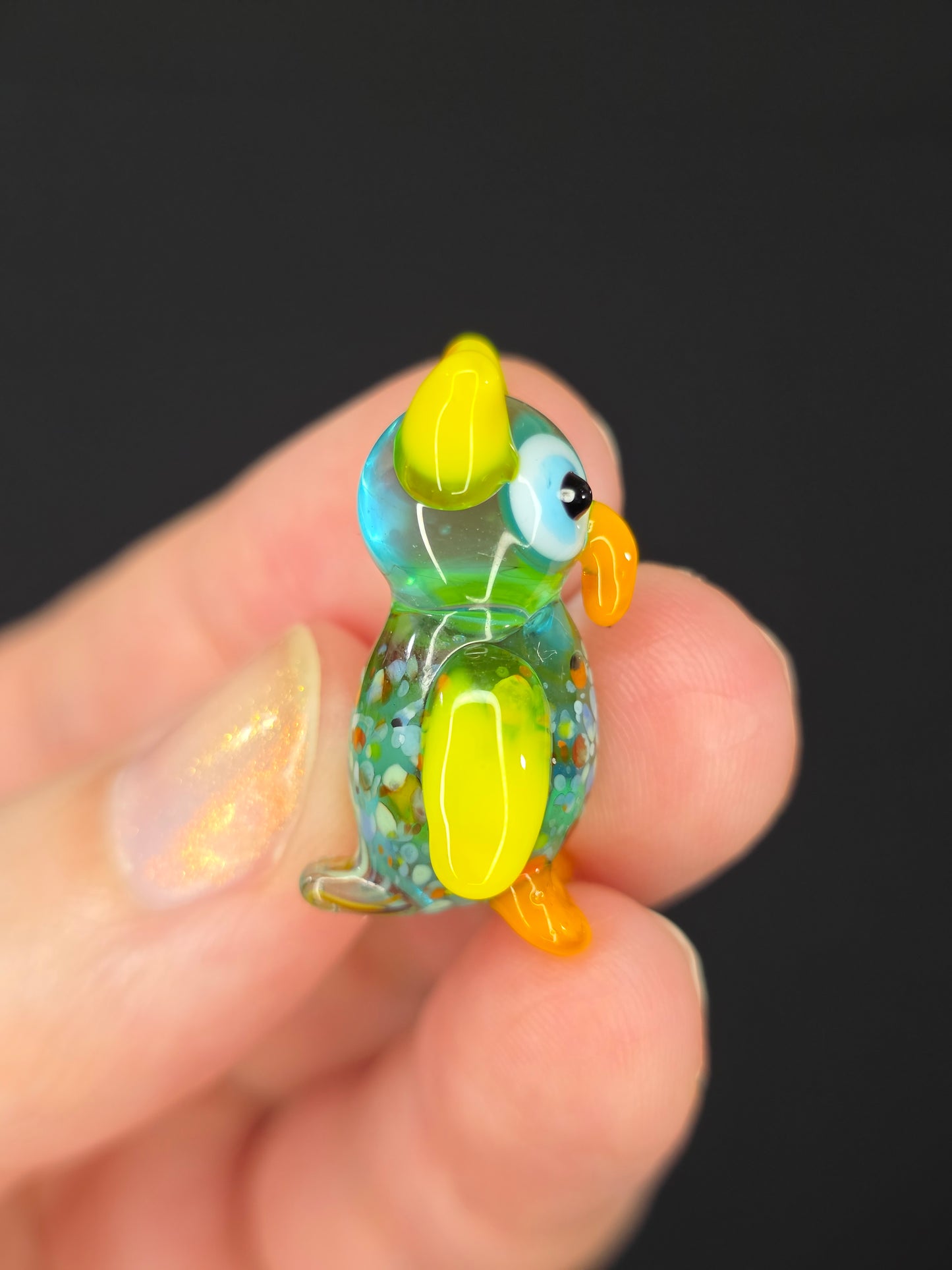 Mini Glass Owl Figurine