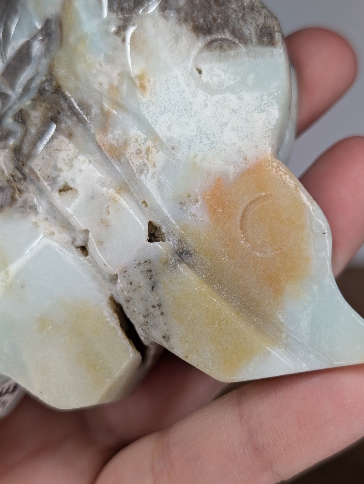 Caribbean Calcite Fairy Carving (AE94)