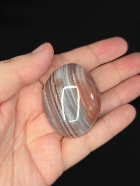 Dendritic Pink Agate Palm Stone