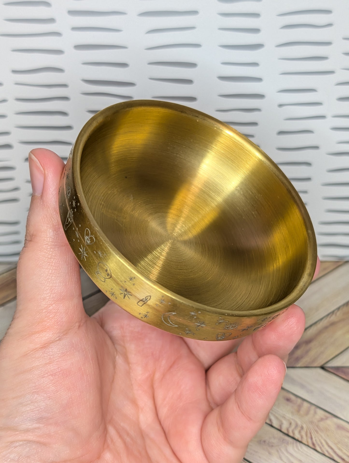 Etched Brass Alter Bowl