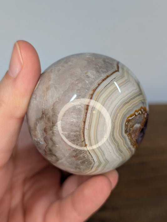 Amethyst x Crazy Lace Agate Sphere (P70)