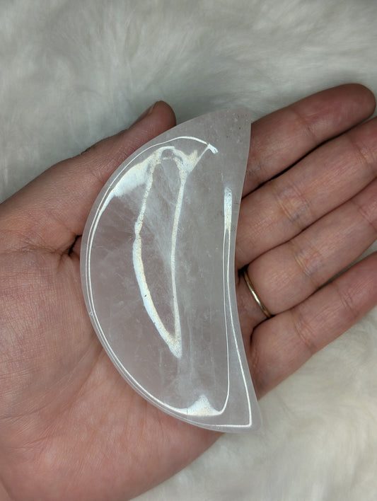 Rose Quartz Moon Bowl