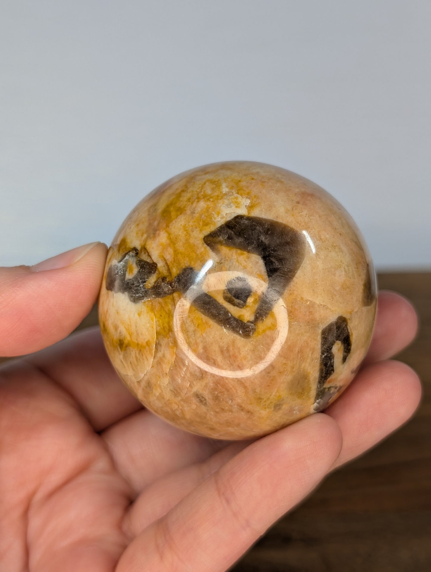 Peach Moonstone Sphere (Z13)