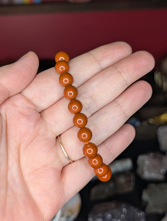 Red Jasper 8mm Bead Bracelet