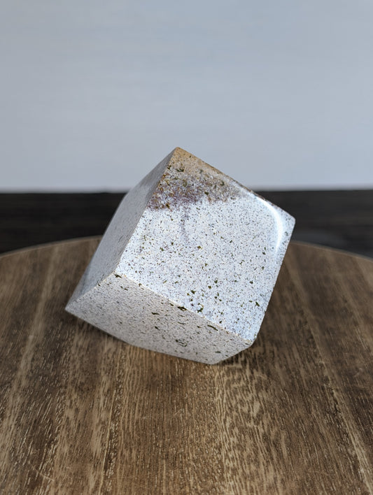 Pastel Sea Jasper Floating Cube Carving (X33)