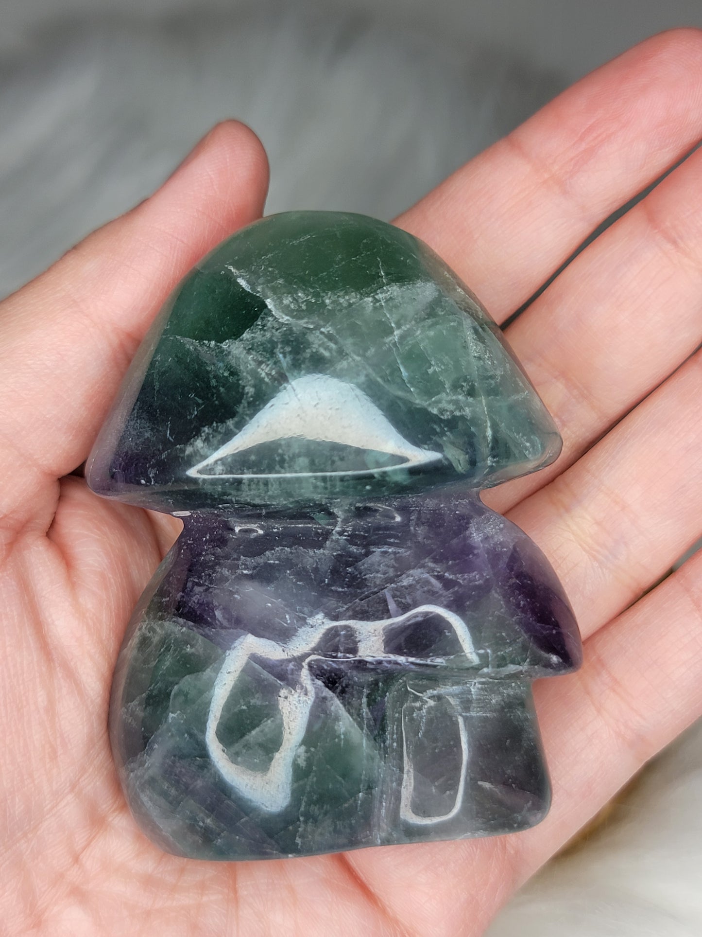 Fluorite Mushroom Carving (BL17)