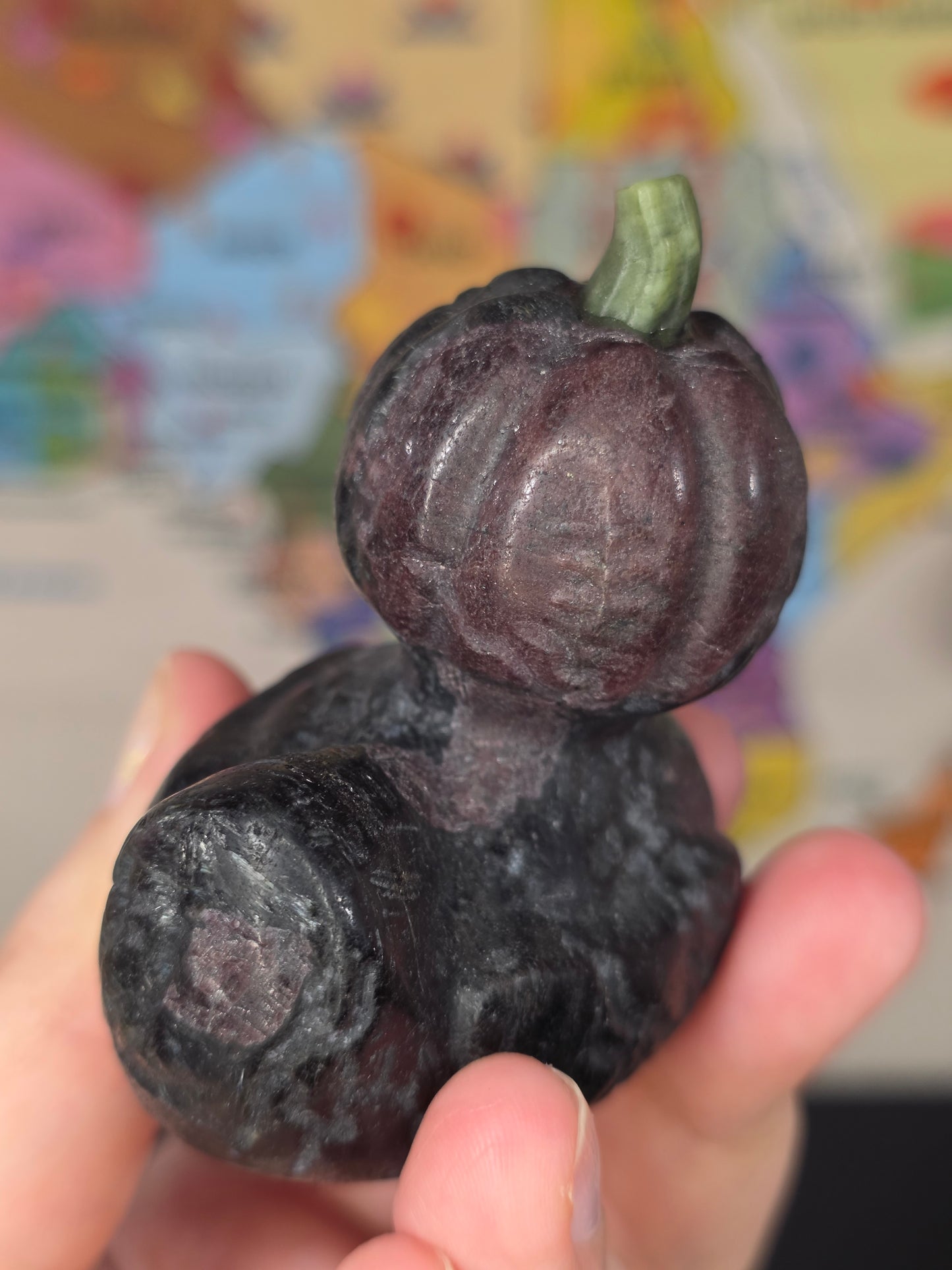 Garnet x Arfvedsonite Zombie Pumpkin Duck Carving