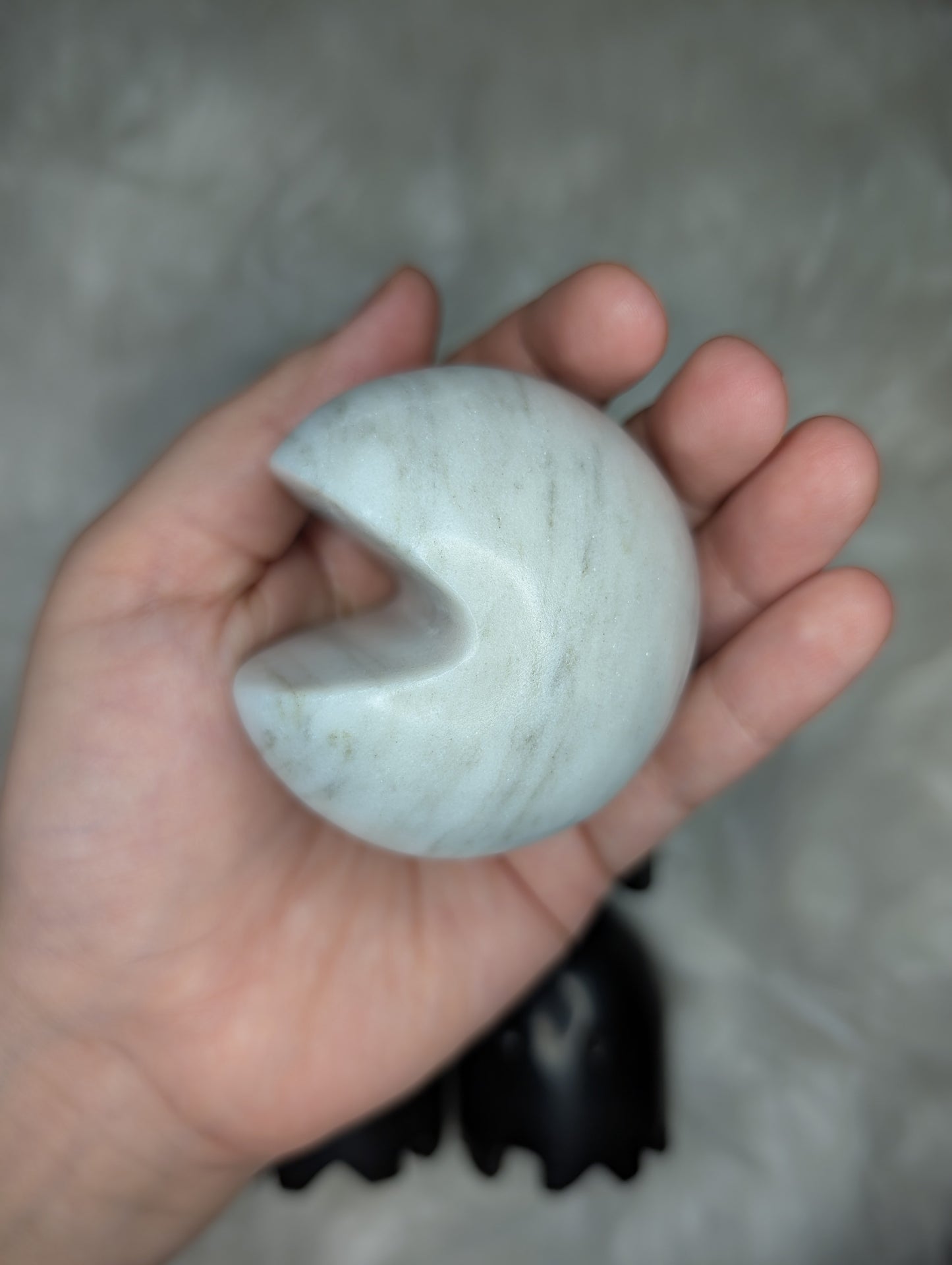 Marble Pac Man & Ghost Carvings 5 Piece Set