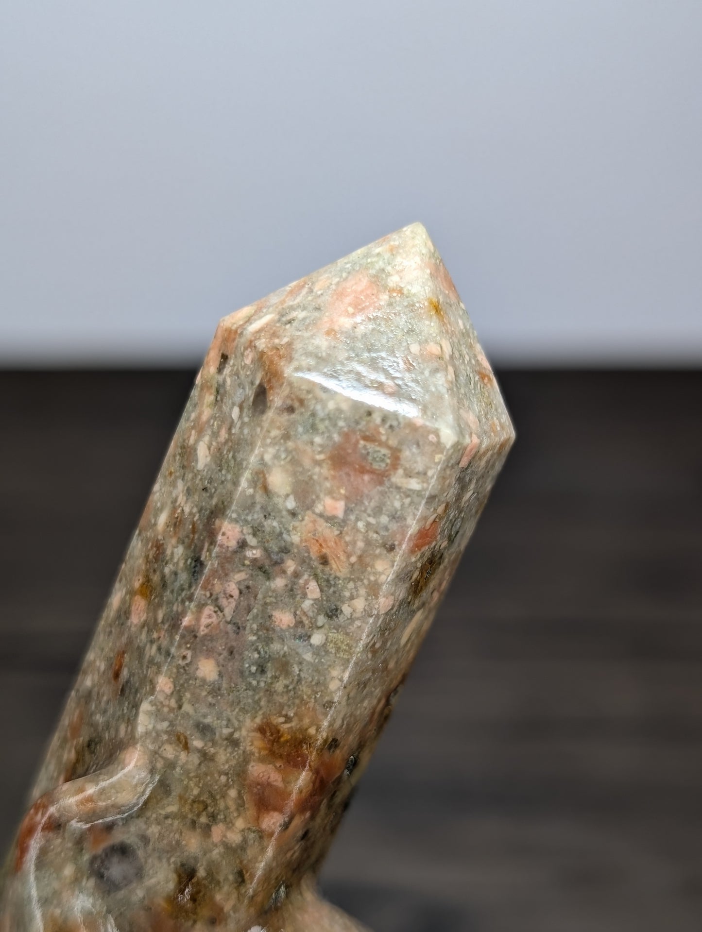 Blossom Jasper w/ Pyrite Cobra Tower