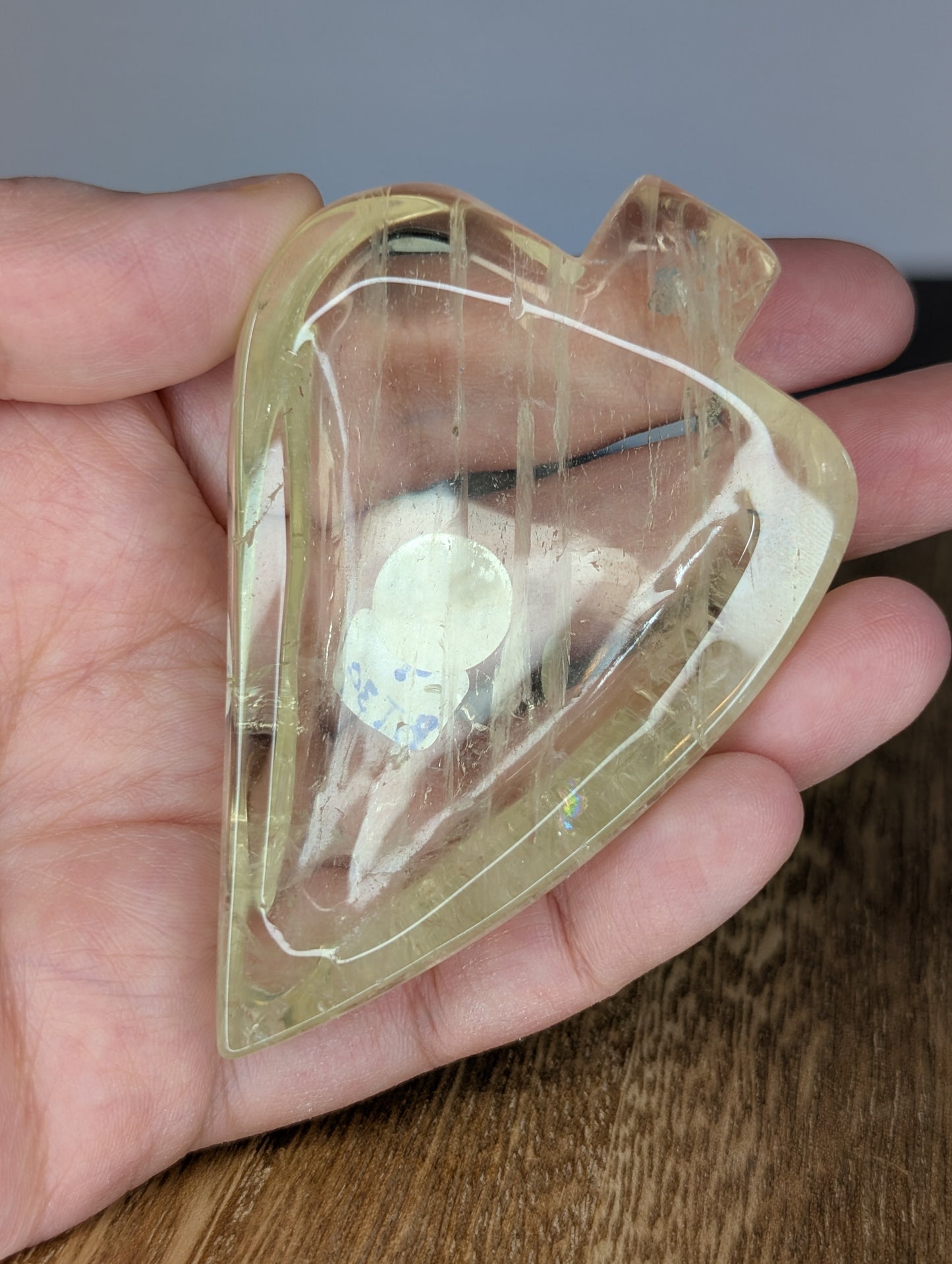 Lemon Quartz Leaf Trinket Dish (BT39)