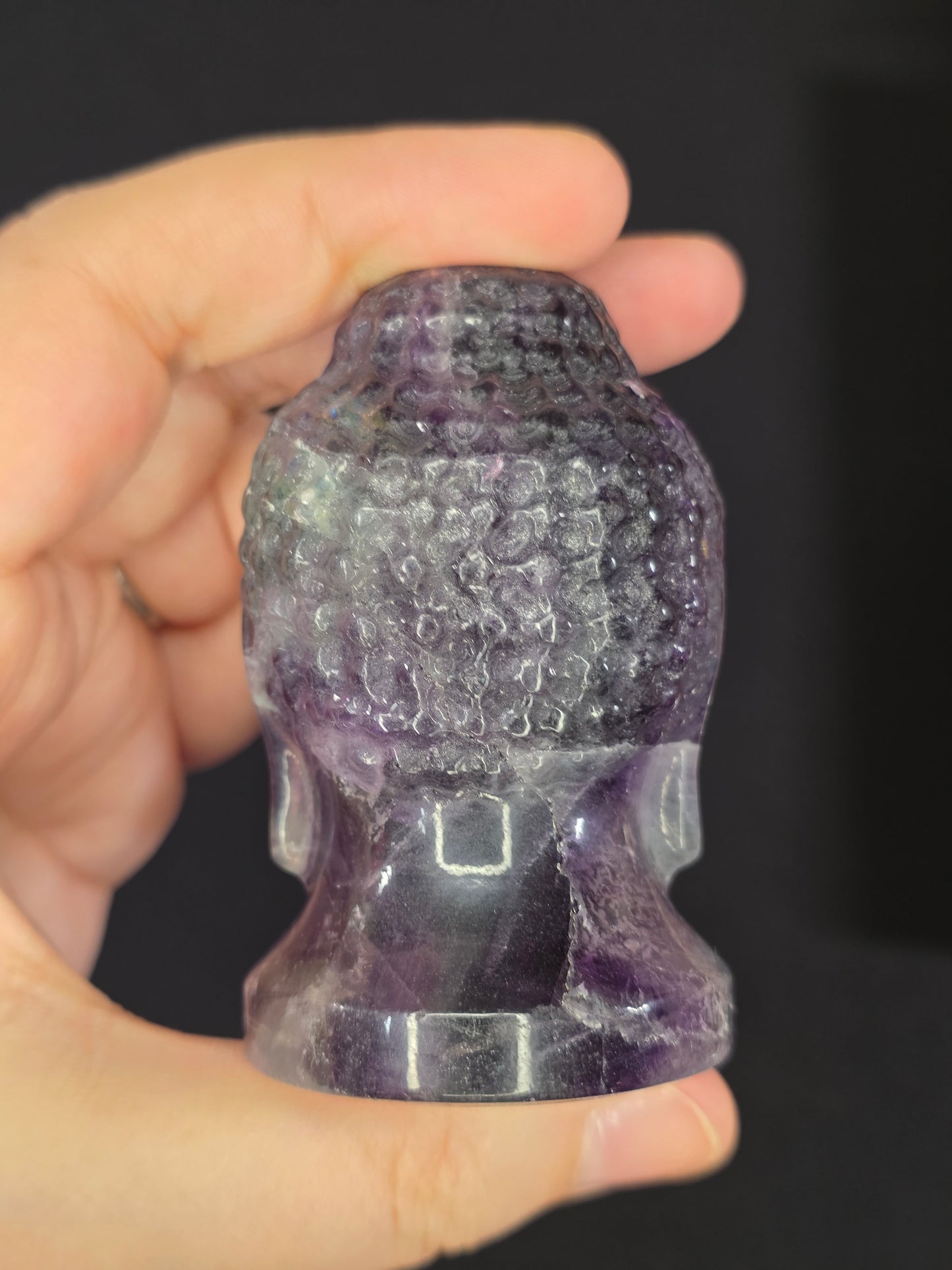 Fluorite Buddha Head Carving