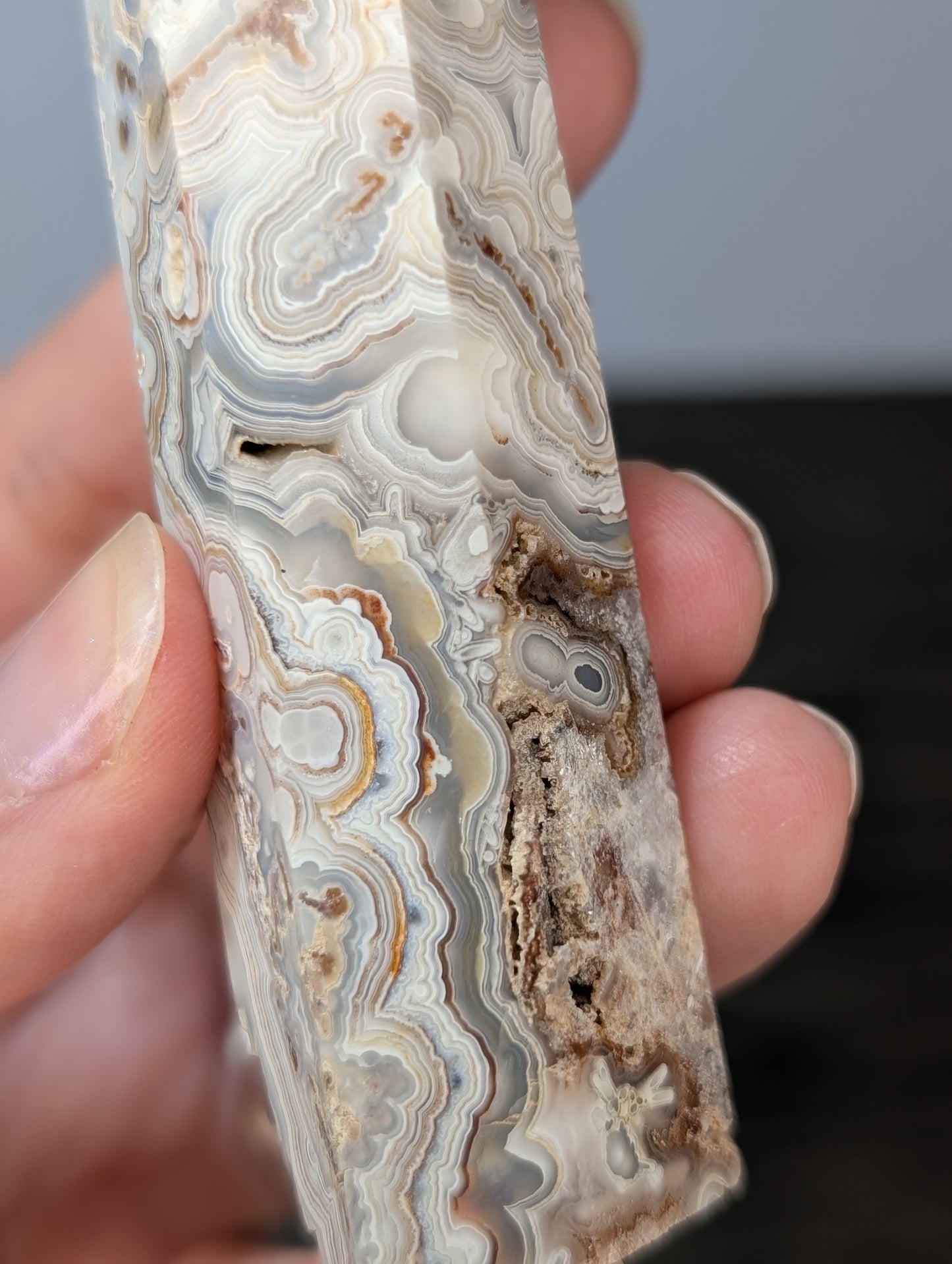 Red Mexican Crazy Lace Agate Tower