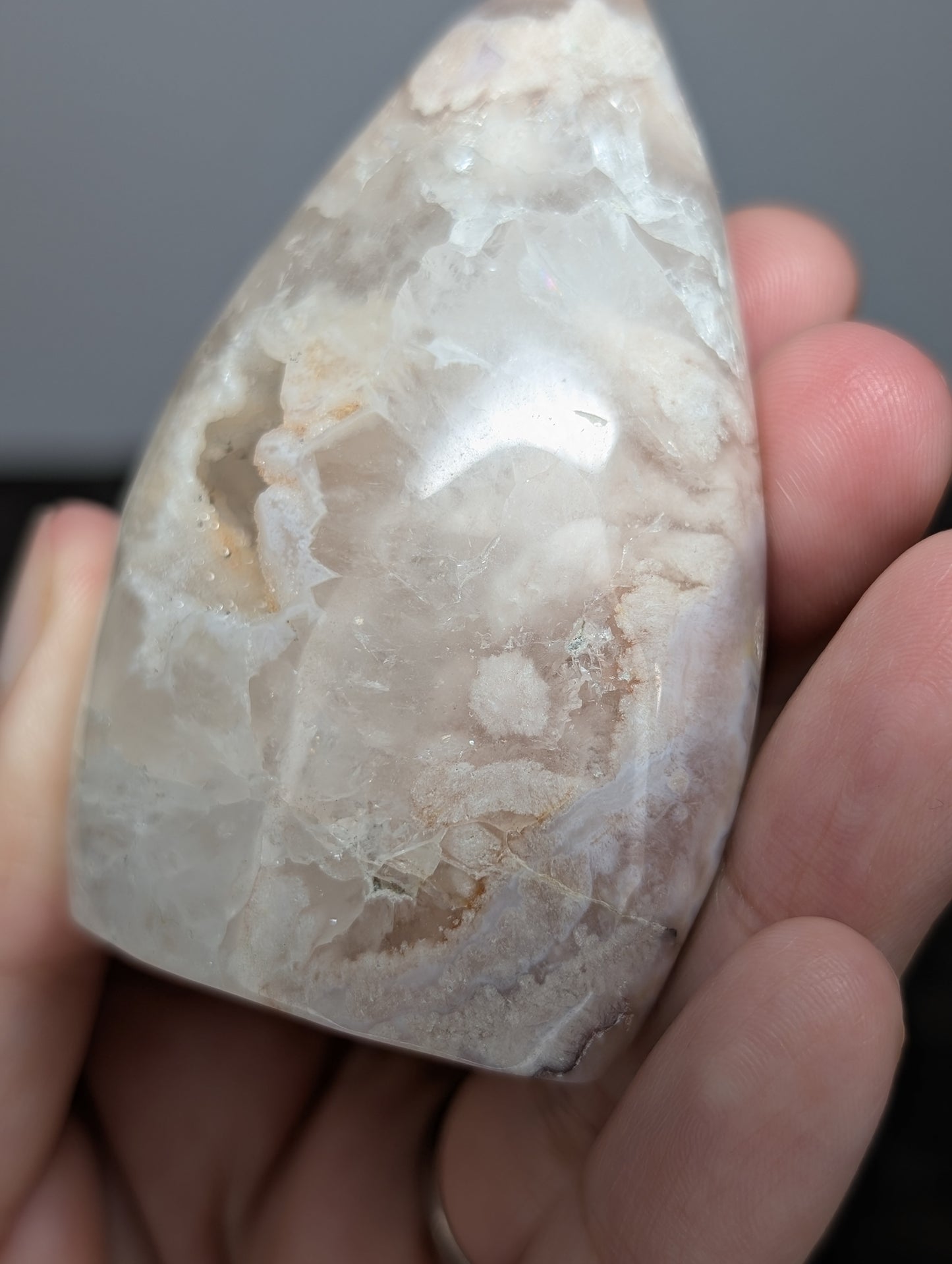 Druzy Flower Agate Flame Point