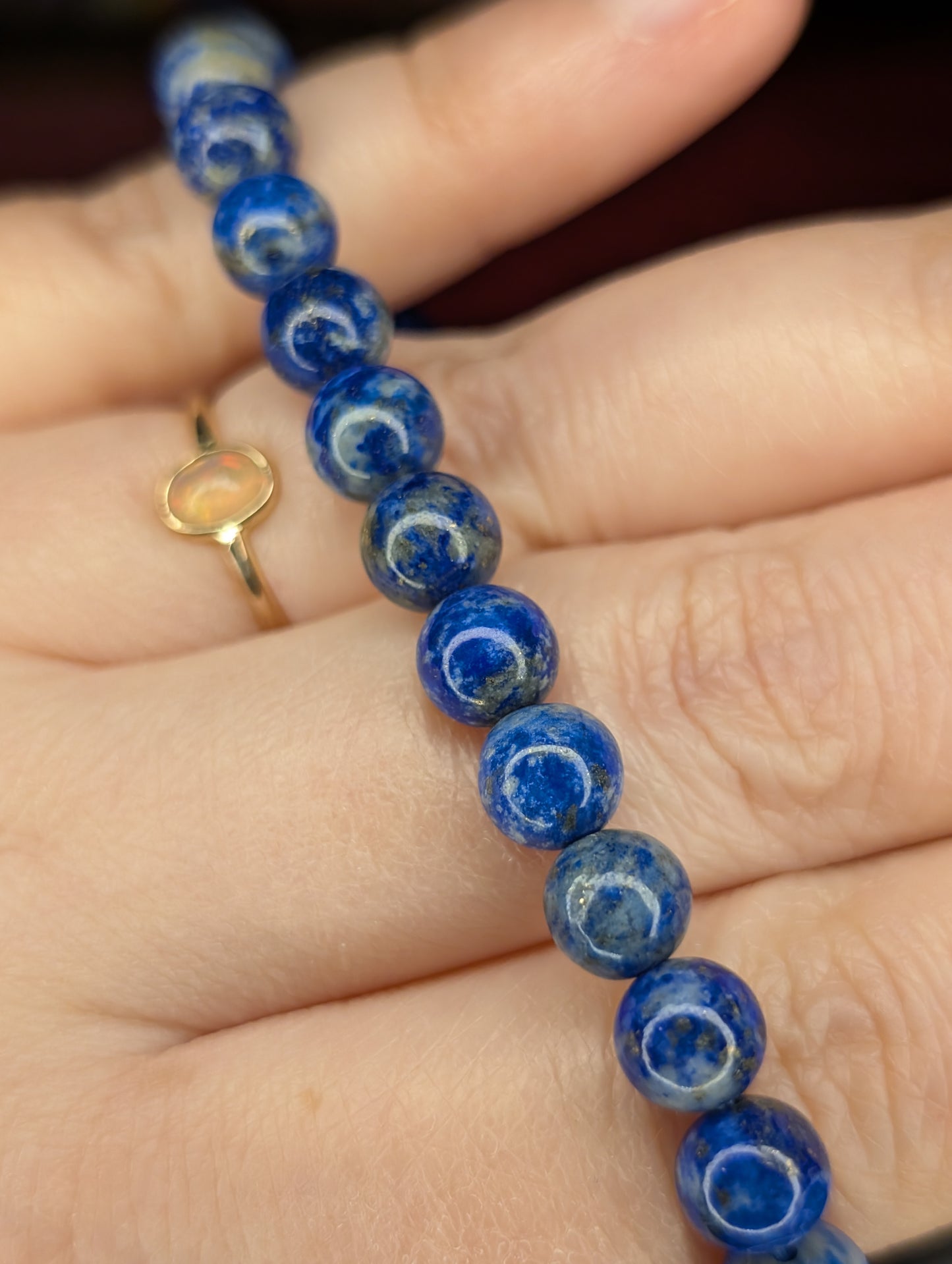 Lapis Lazuli 8mm Bead Bracelet