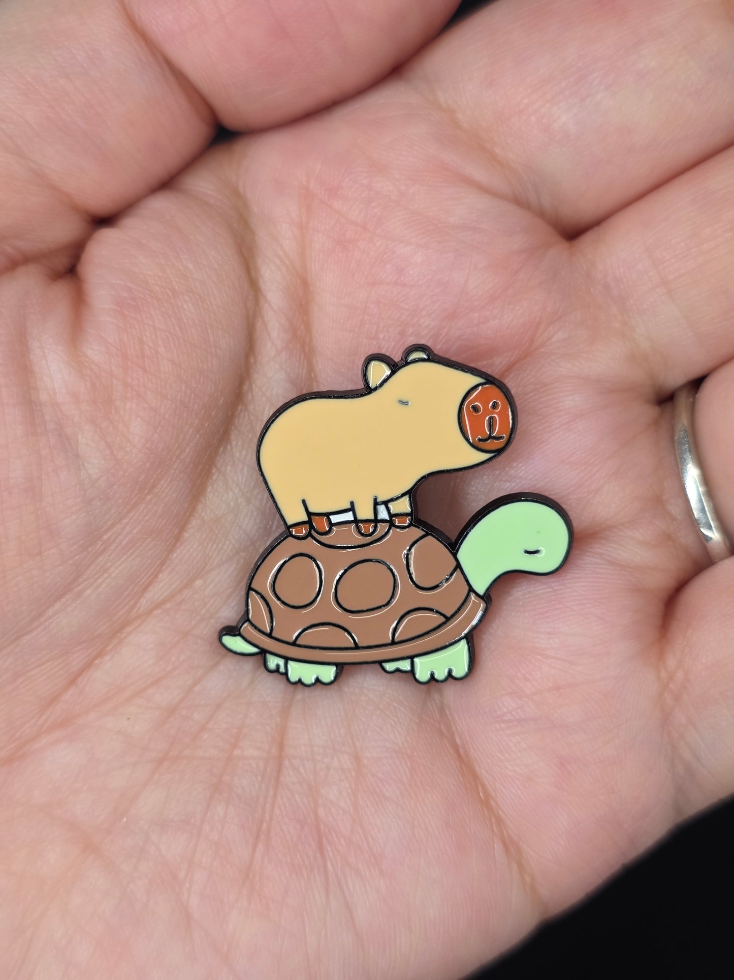 CapyTurtle Enamel Pin