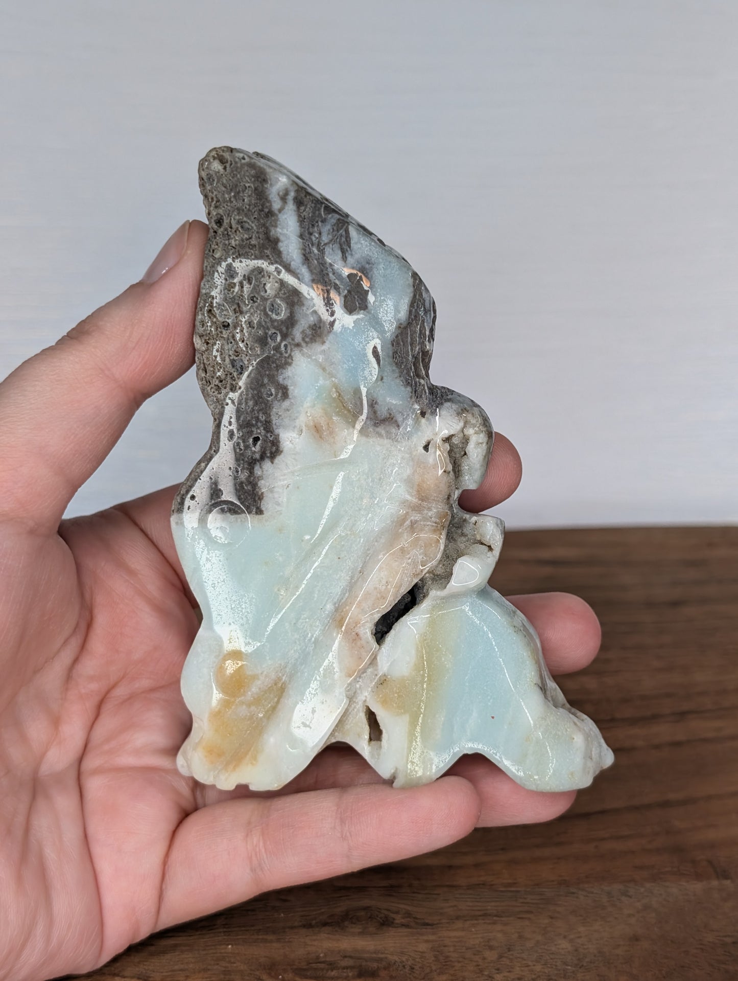 Caribbean Calcite Fairy Carving (AE94)